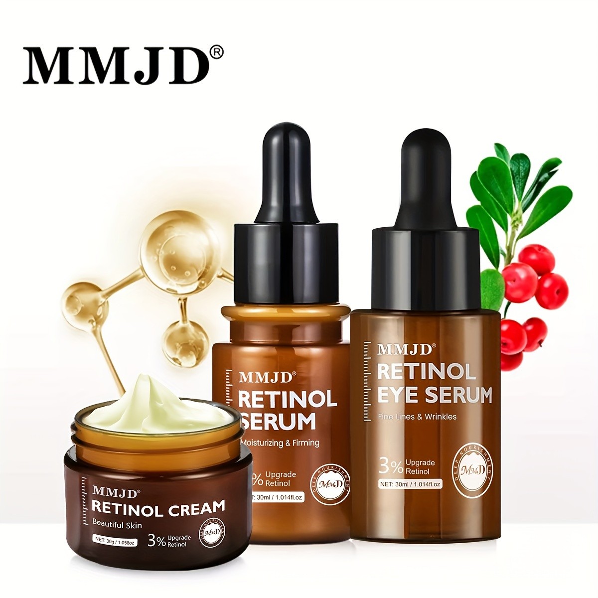 MMJD Retinol Serum and Cream Skincare Set for Women