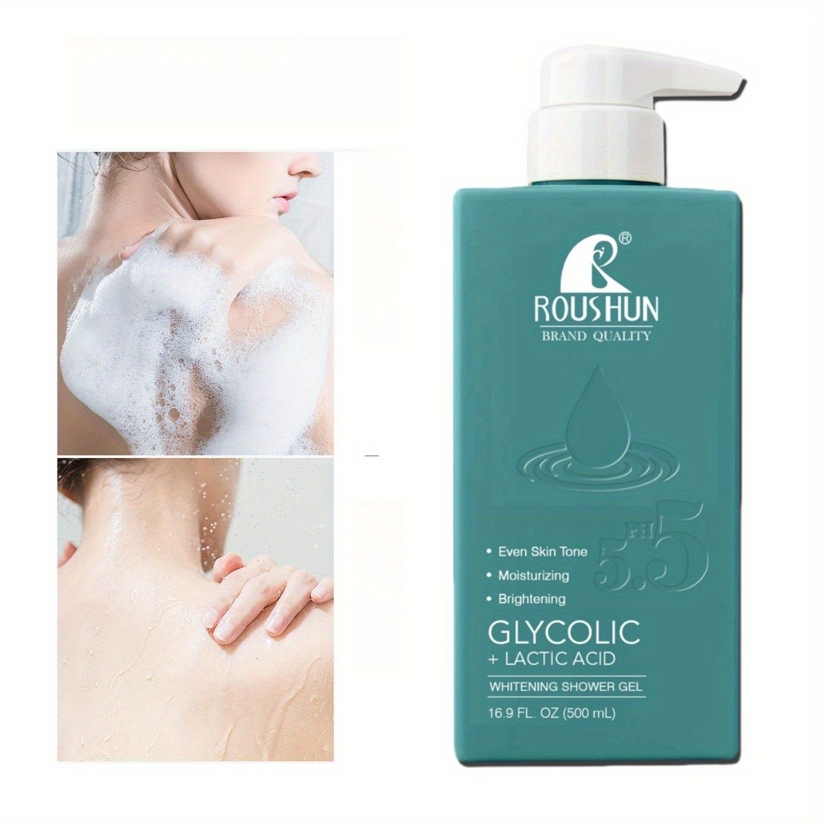 500ml Large Capacity GLYCOLIC+LACTIC ACID Shower Gel