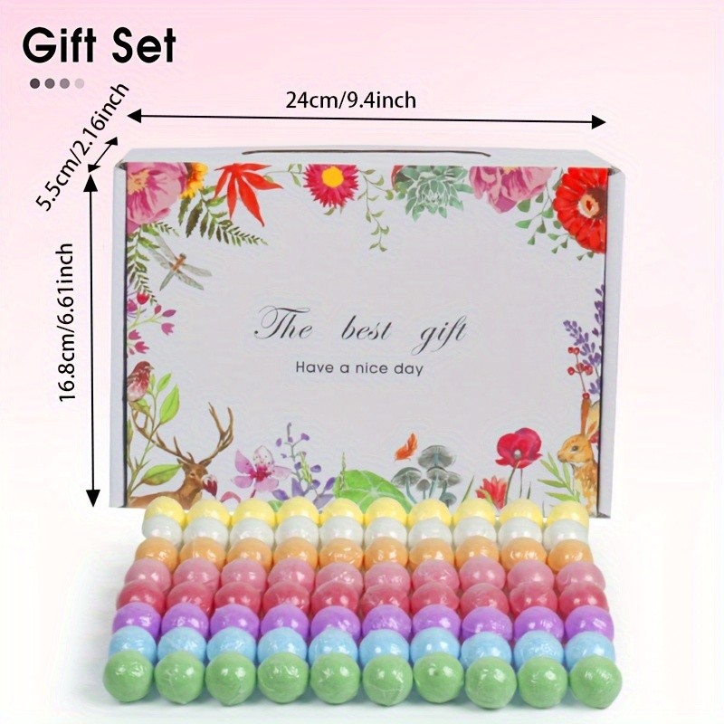 80pcs IHAVE Rose Scented Bath Bombs Set
