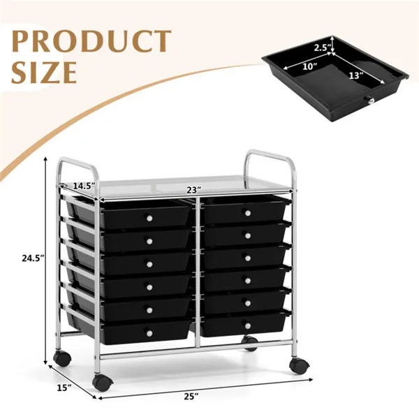 Drawer Rolling Storage Cart