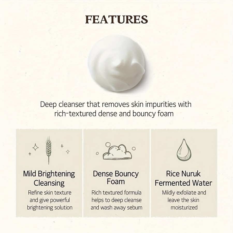 SKINFOOD Rice Brightening Cleansing Foam