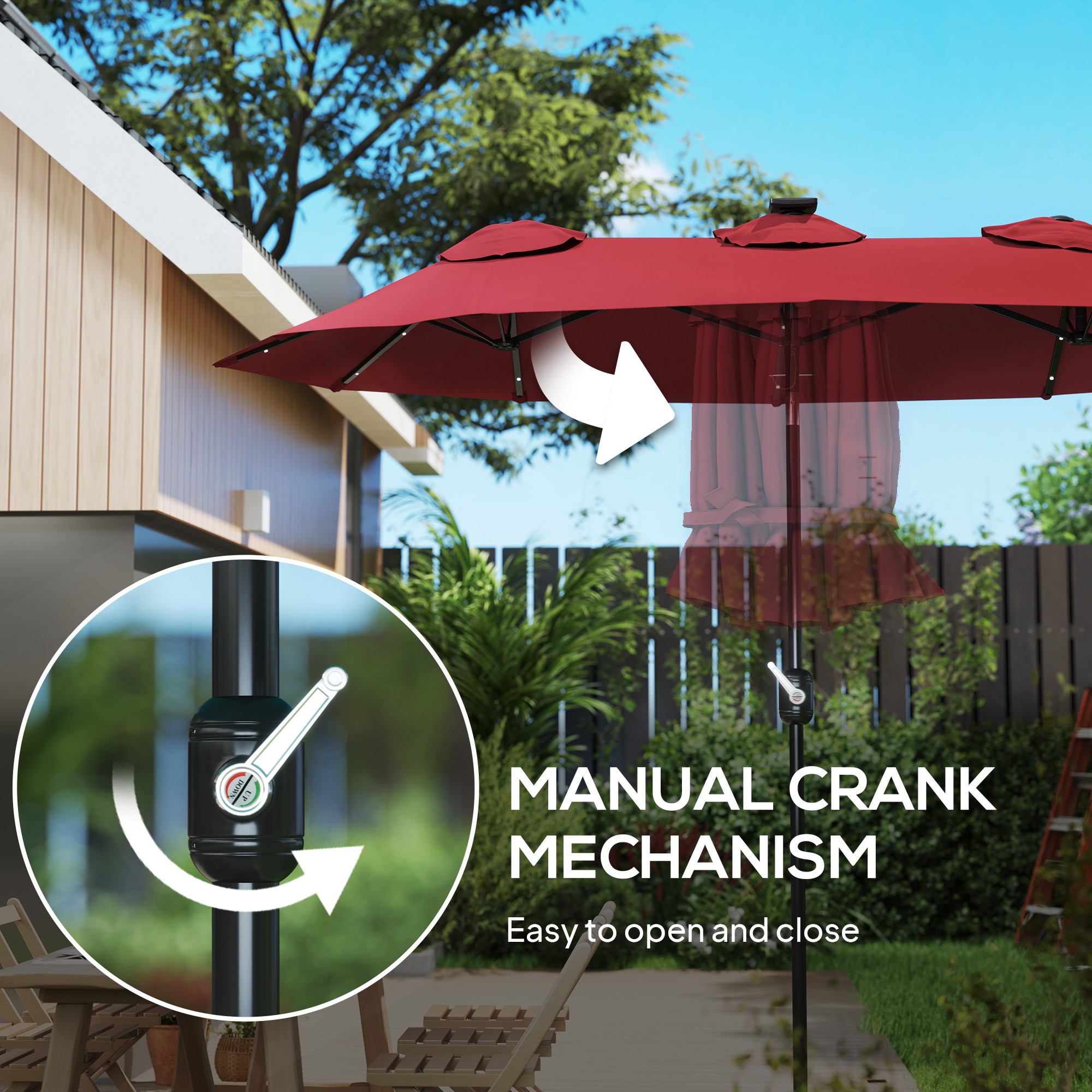 Patio Umbrella With LED Lights