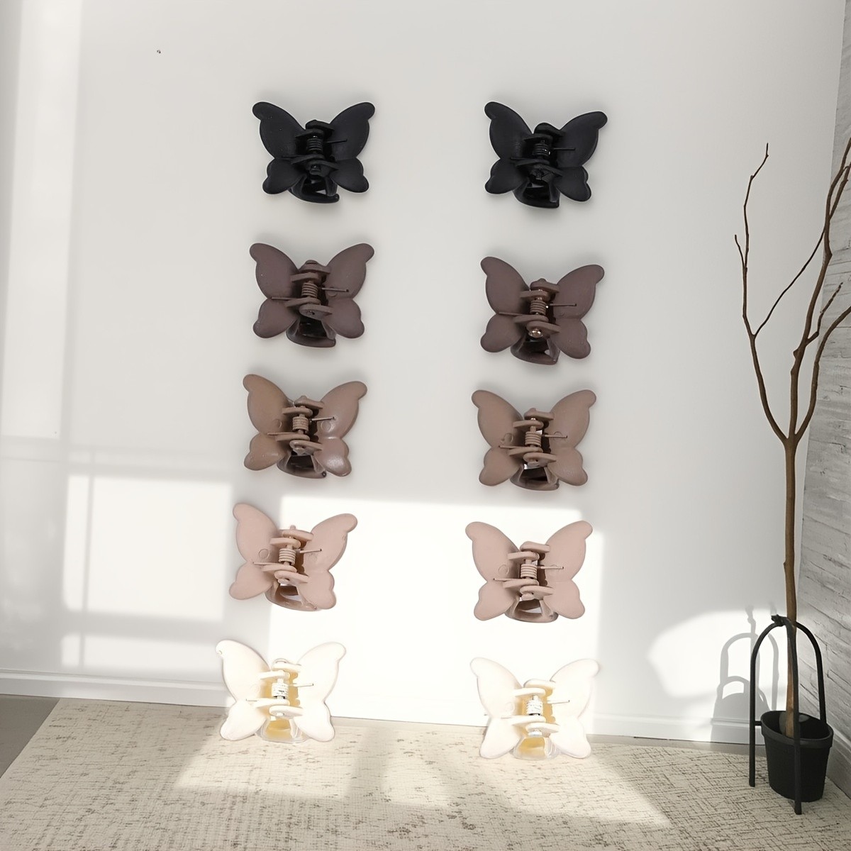 10pcs Elegant Butterfly Hair Clips Set