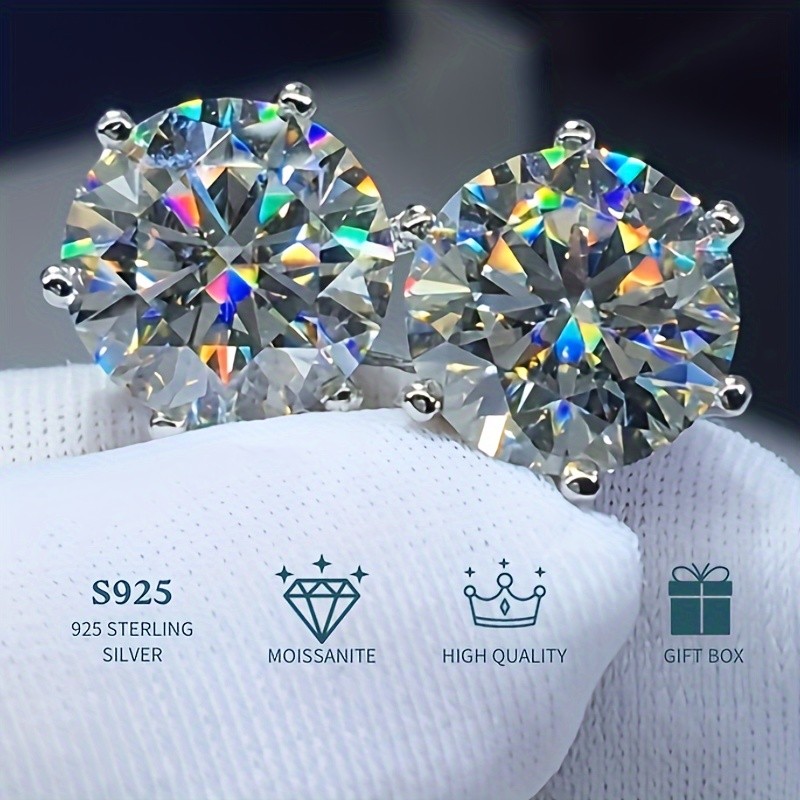 Ethic Diam 18K Gold Plated Moissanite Earrings