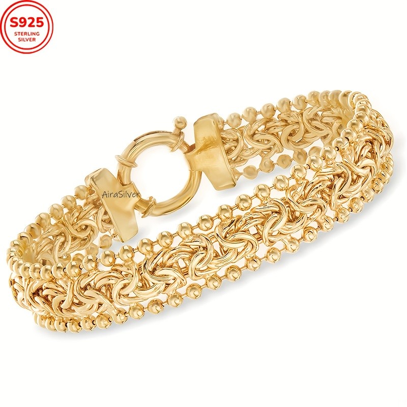 ARTPAGE 925 Silver 20cm Classic Grass Rope Women's Bracelet