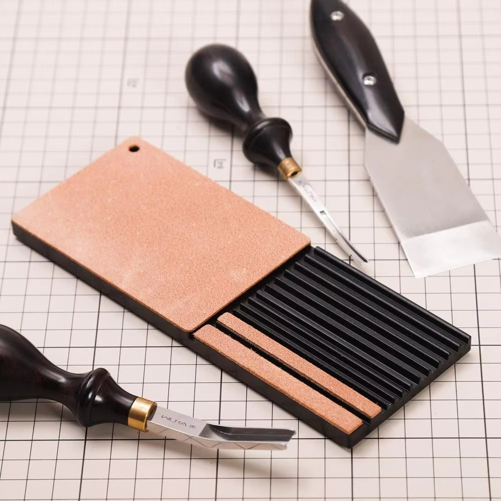 WUTA Leather Edge Beveler Sharpening Strop Kit