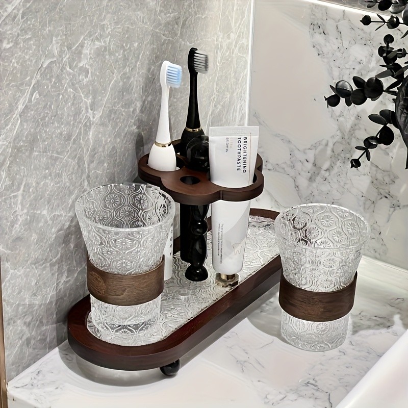 JCJX Vintage Marble-Style Bathroom Organizer
