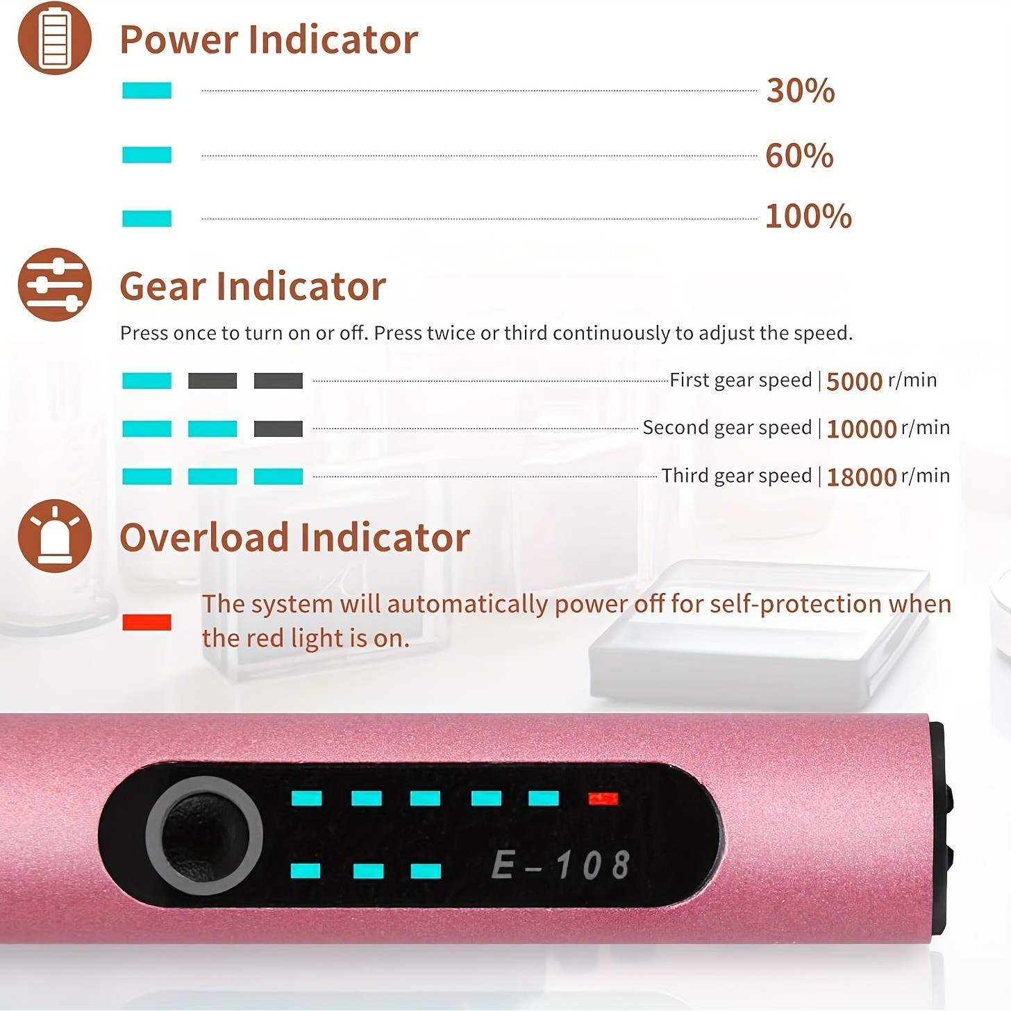 JENABOM Portable Pink Electric Engraving Pen