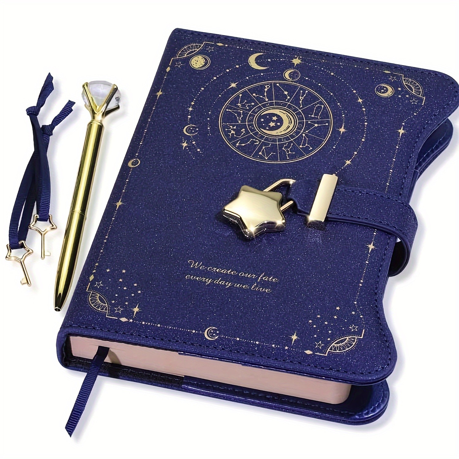 DOMUUH Deluxe Celestial Journal with Pen Lock Key