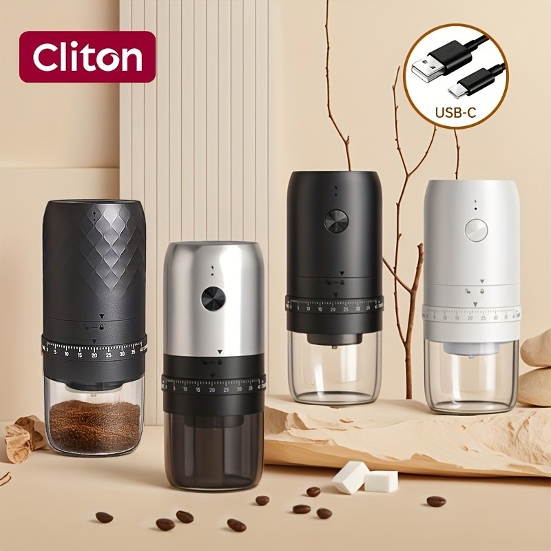 CLITON Rechargeable Electric Coffee Bean Grinder