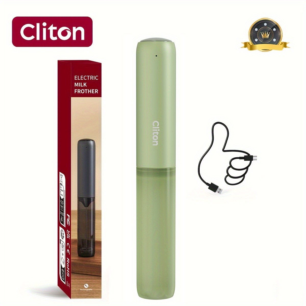 CLITON Mini Rechargeable Electric Milk Frother