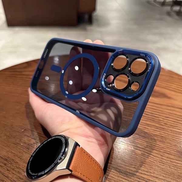 Luxury iPhone Case Shockproof Metal Lens Magnetic