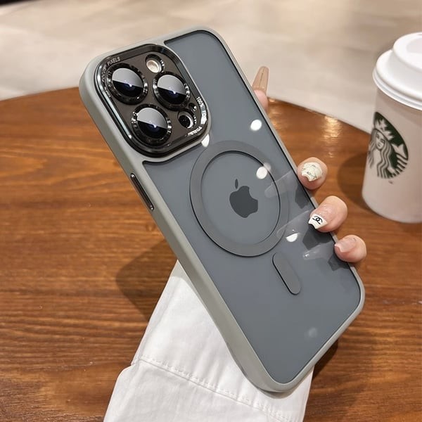 Luxury iPhone Case Shockproof Metal Lens Magnetic