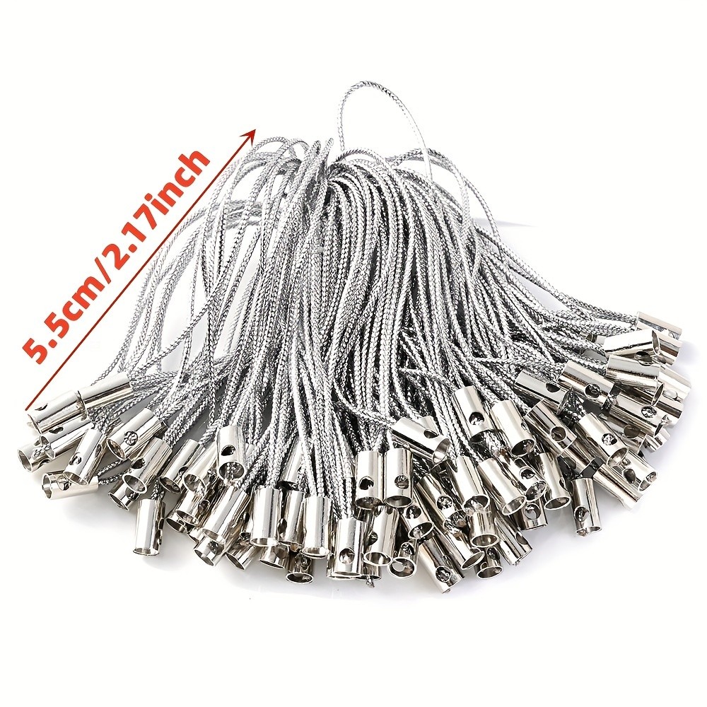 100pcs 55mm Multicolor Lanyard String Keychain Thread