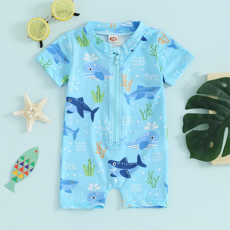 Baby Boy Short Sleeve Swimsuit