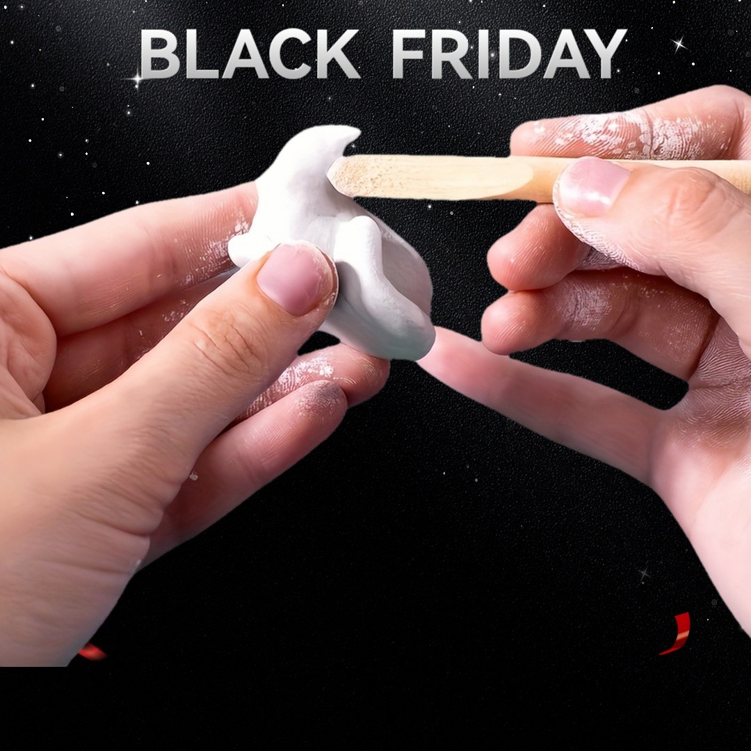 500g/1.1lb Air Dry Clay with 4 Gloves