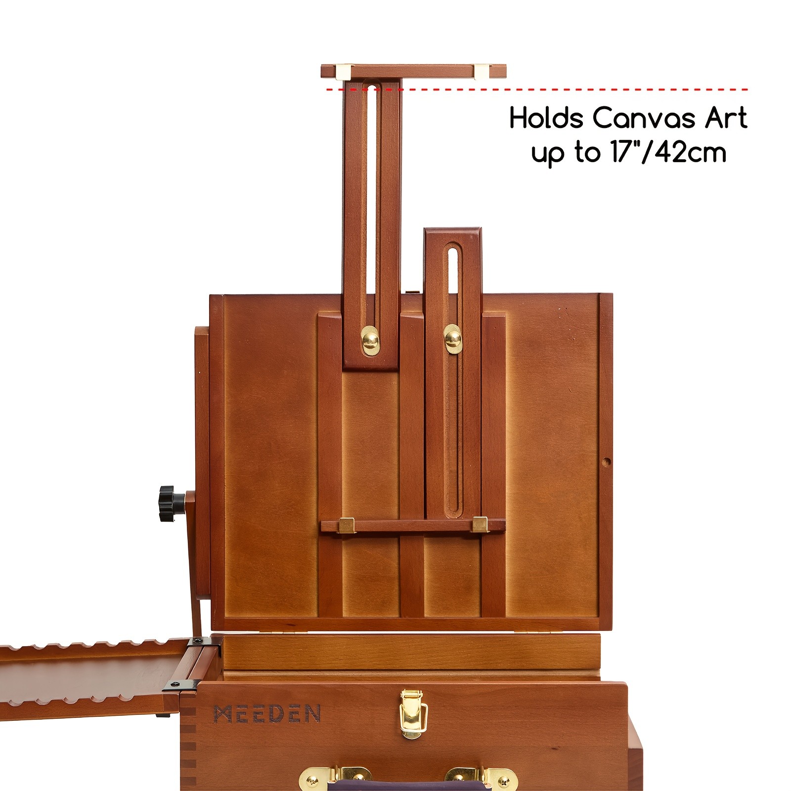 MEEDEN Portable Wooden Easel Box with Nylon Carry Bag