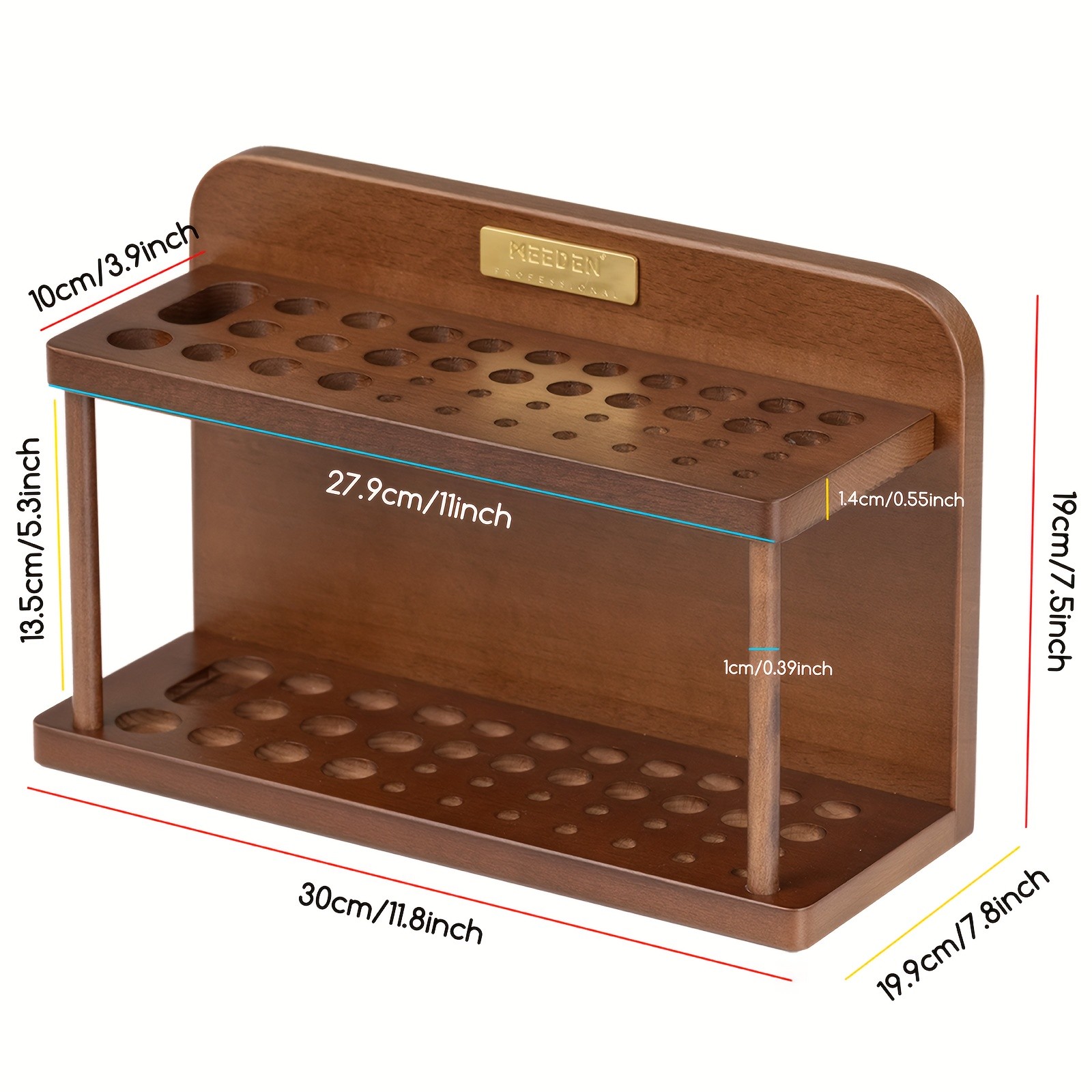 MEEDEN PRO Series BJ-02-QHT Beech Wood Pen Holder