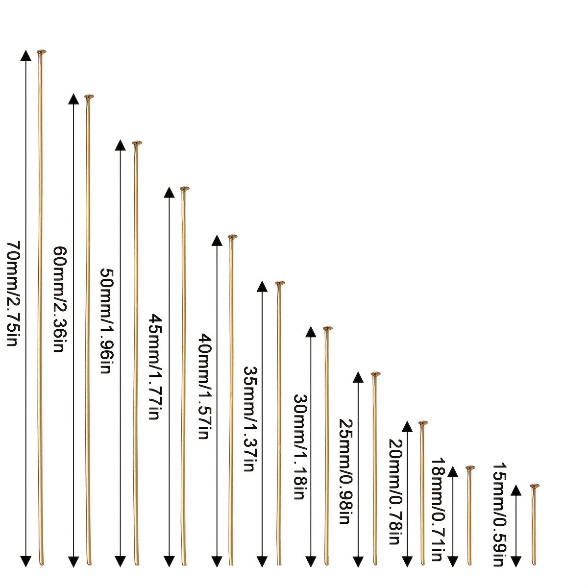 50/100pcs Flat Head T-pins