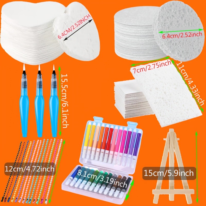 76pcs Foam Texture Painting Set