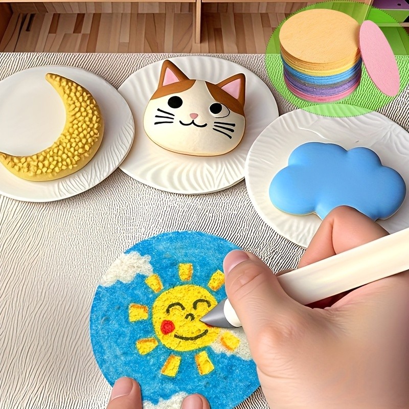 108pcs Set, 3D DIY Foam Texture Painting Paper