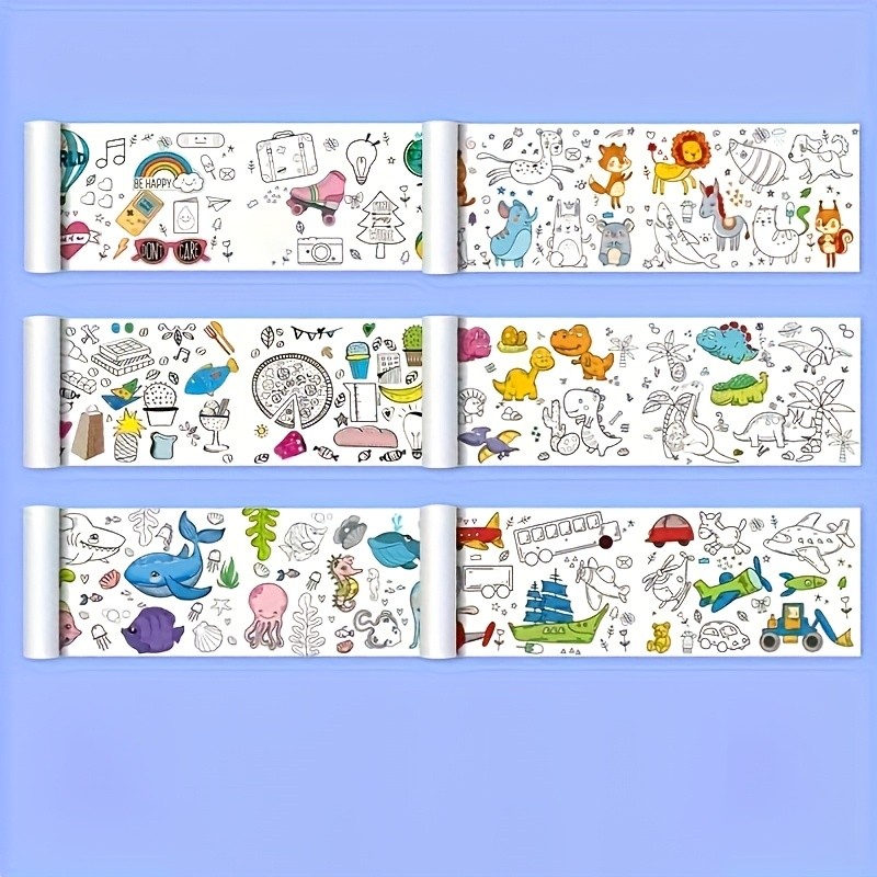 5 Rolls of Doodle Paper