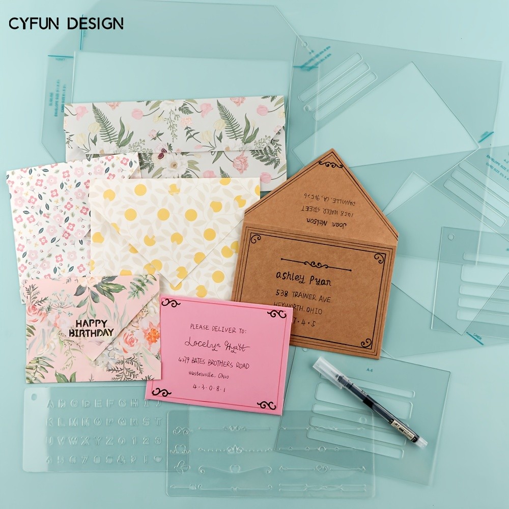 17pcs/Set Envelope Tear Templates