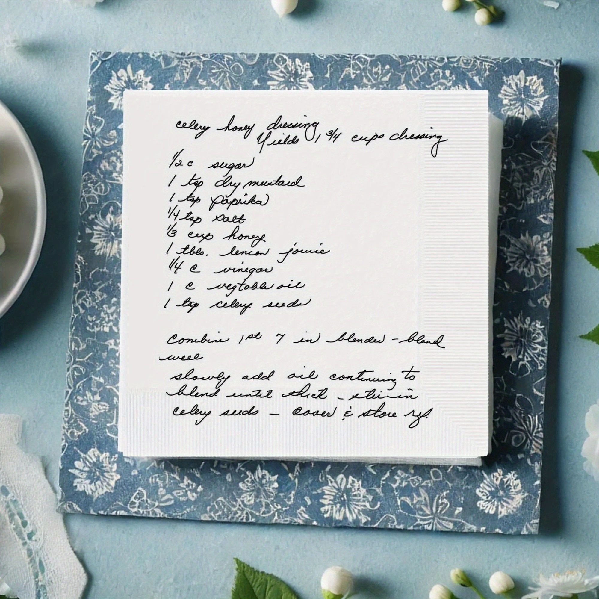 50/100pcs Custom Love Note Handwriting Napkins