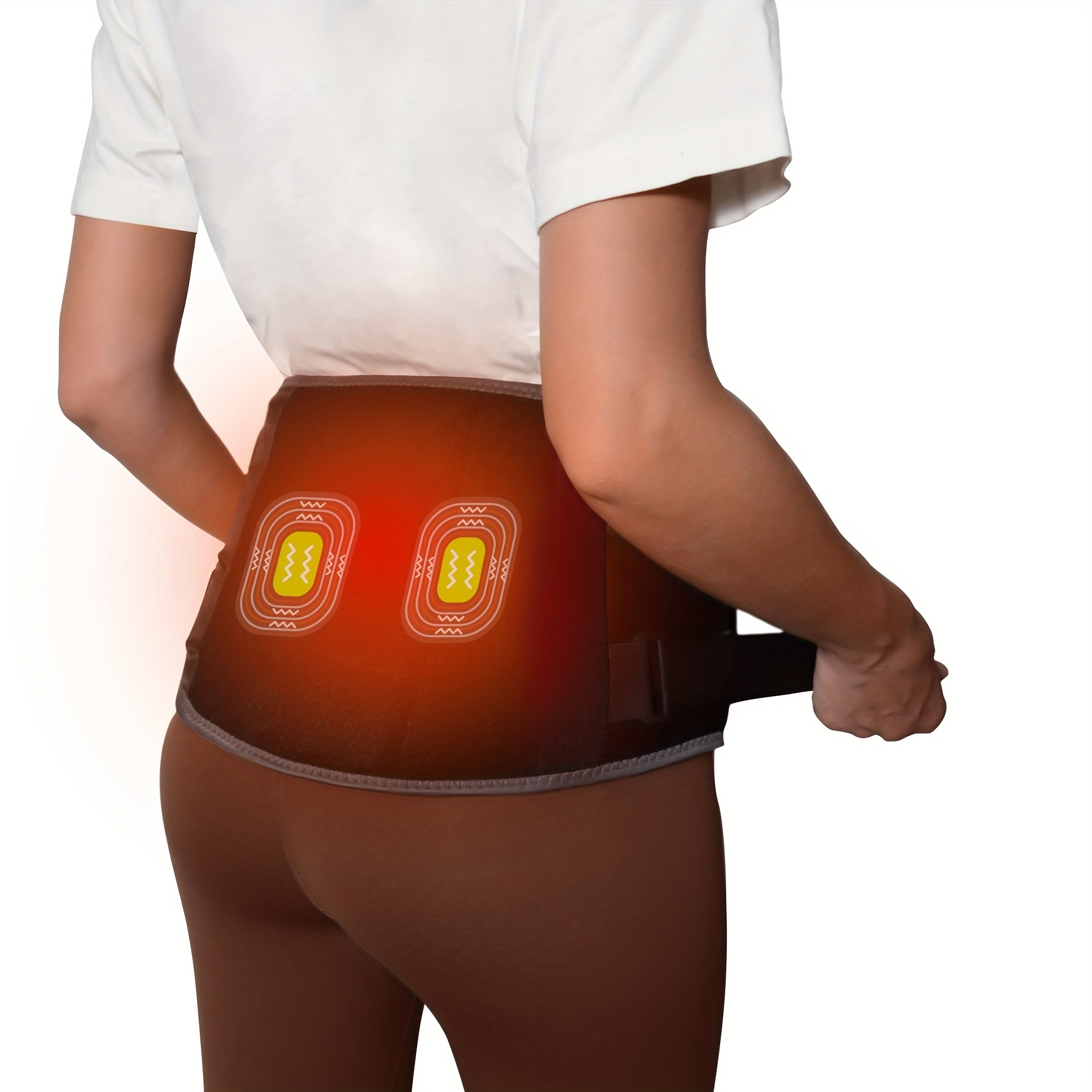 Wireless Portable Pad Featuring a Massager, Designed to Lower Back And Suitable for, with Three Settings And Three Vibration Modes, Rechargeable with an Automatic Shut-Off