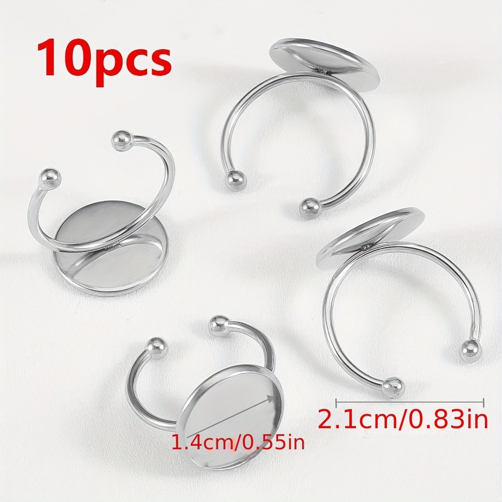 10pcs MINGXUAN Adjustable Blank Ring Base Set