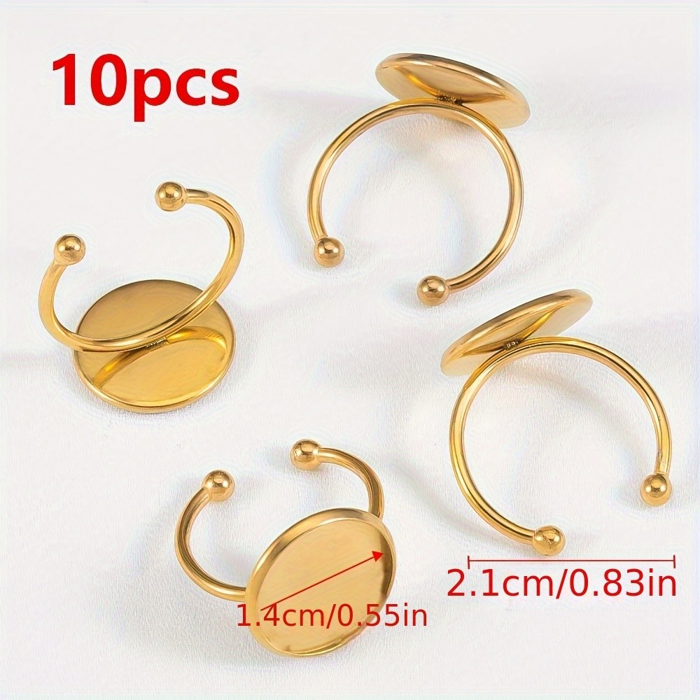 10pcs MINGXUAN Adjustable Blank Ring Base Set