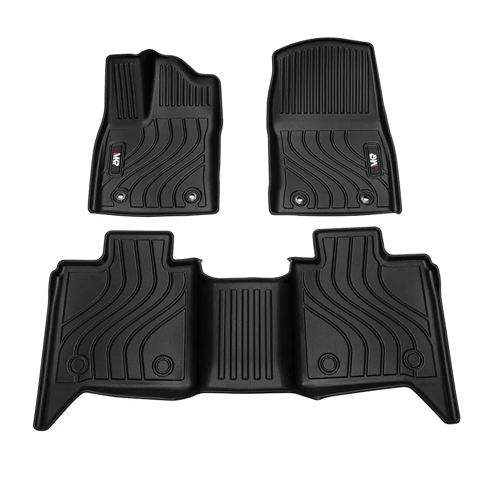 All-Weather TPE Front And Rear Row Floor Liners Floor Mats Fit For Toyota Tundra CrewMax Cab 2022-2025, Custom Fit Tundra Car Mats 20484