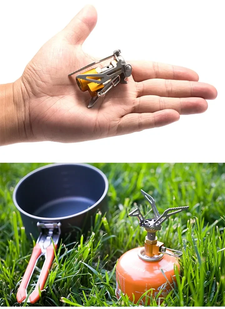 Camping Portable Wasp Integrated Titanium Mini Gas Stove Stove Stove