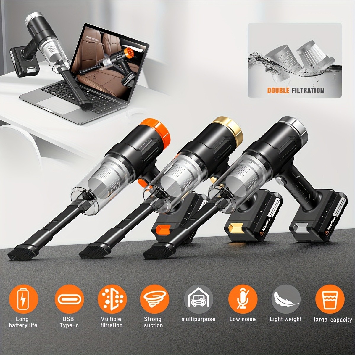 CascadeVac Handheld Wireless Portable Vacuum Cleaner