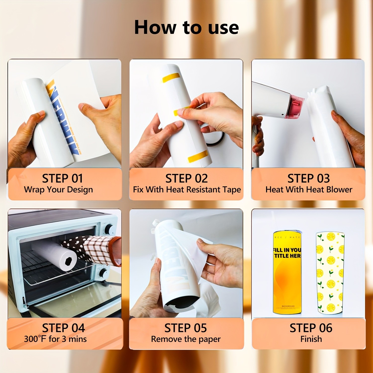 50/100pcs White Sublimation Heat Transfer Shrink Wrap Sleeves