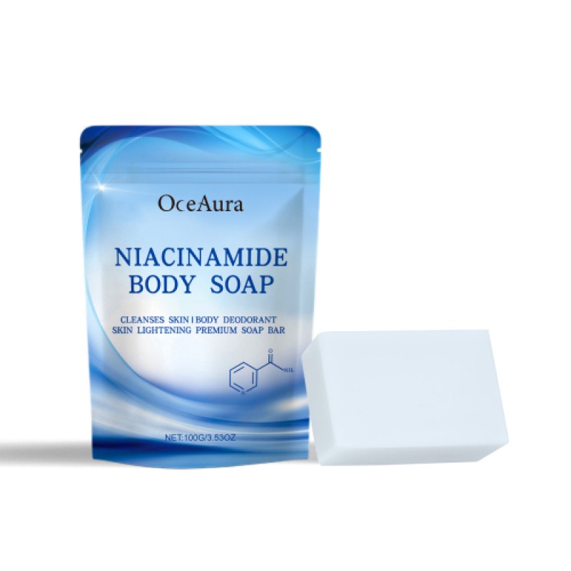OceAura Niacinamide Soap Gently Cleans And Moisturizes Skin, Brightening, Silky, And Refreshing Body Soap