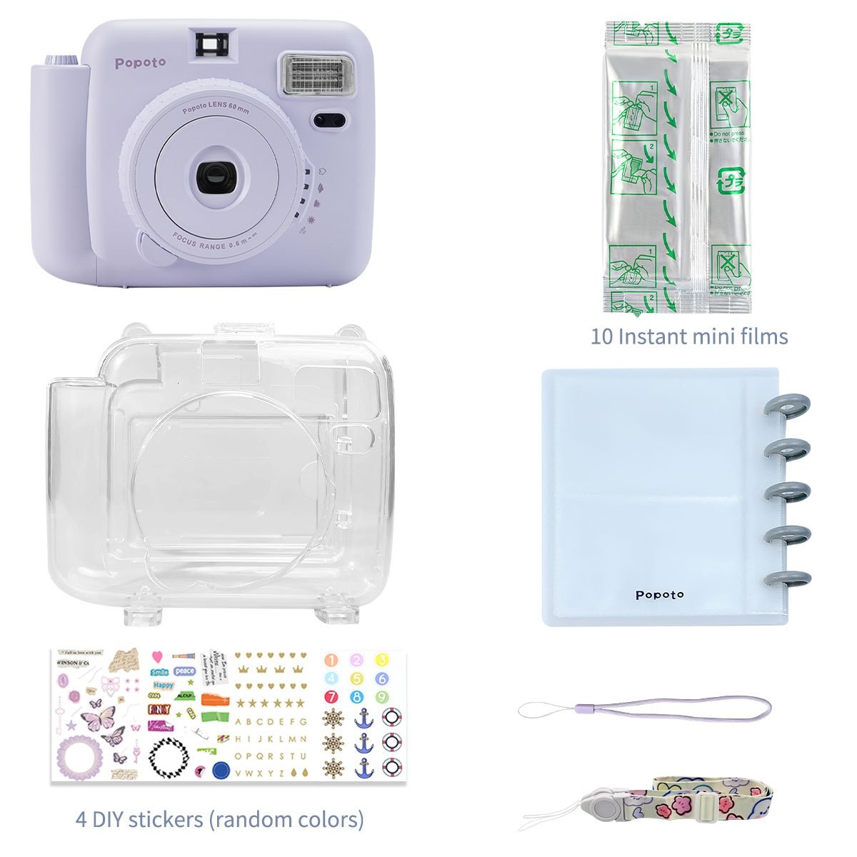 Popoto Instant Camera for Mini 11/12 Films