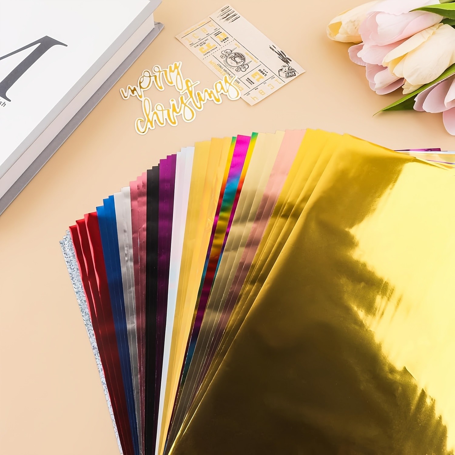 A Set of 50 A4-Sized Metallic Foil Transfer Sheets