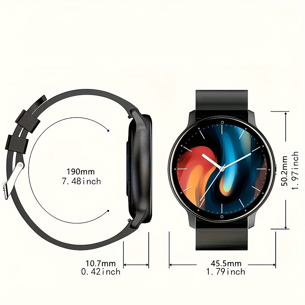 PEJE Smartwatch 123+ Sports Modes, 1.28-Inch TFT Screen, Waterproof Digital Fitness Watch with Wireless Call