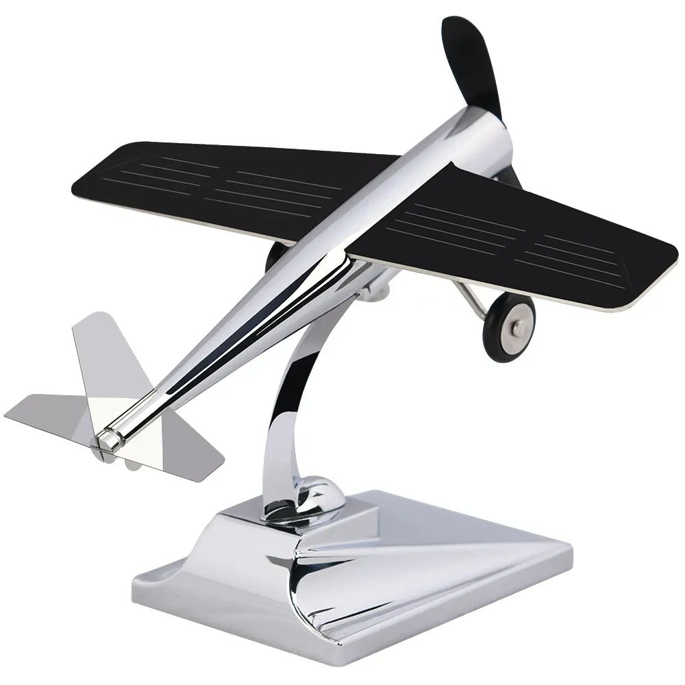 Solar Rotary Airplane Model Car Ornament
