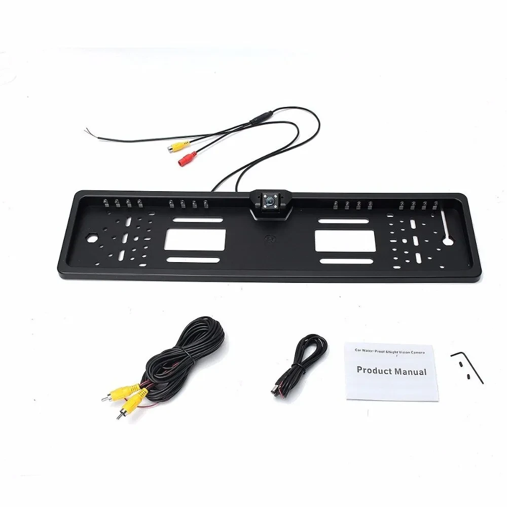 Lamp car license plate frame