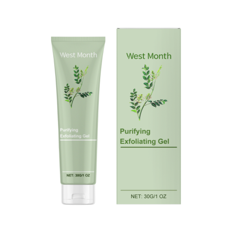 West&Month Purifying Exfoliating Gel, Improves Dull Dryness Deeply Cleans Pores Brightening Skin Firming