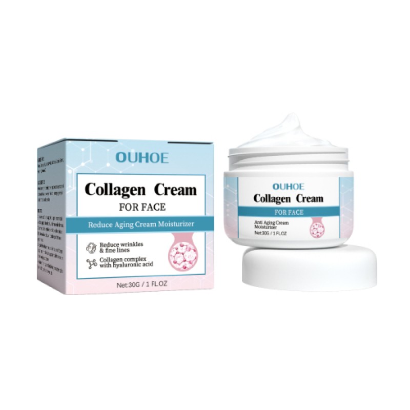 OUHOE Collagen Anti-Wrinkle Cream, Moisturizes Tightens Tender Skin And Anti-aging Face Cream