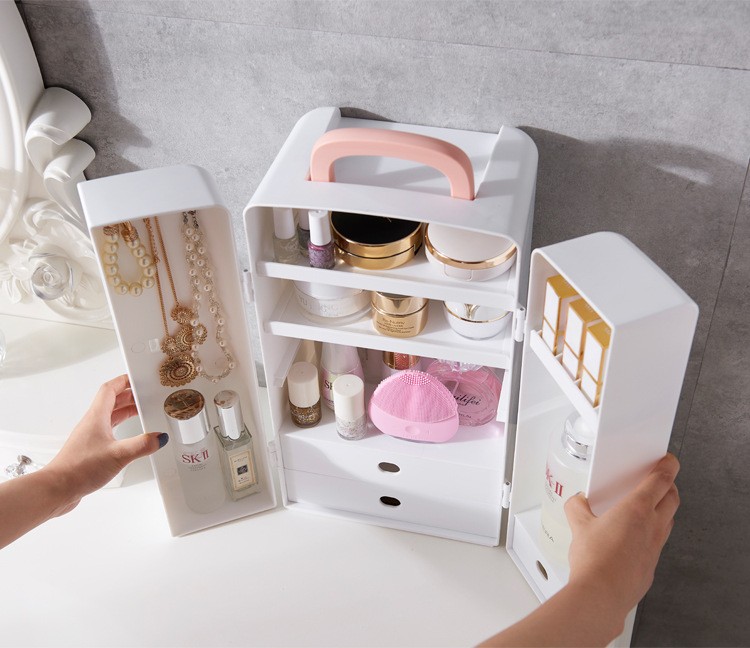 Skincare Finishing Box Double Door Storage Organizer