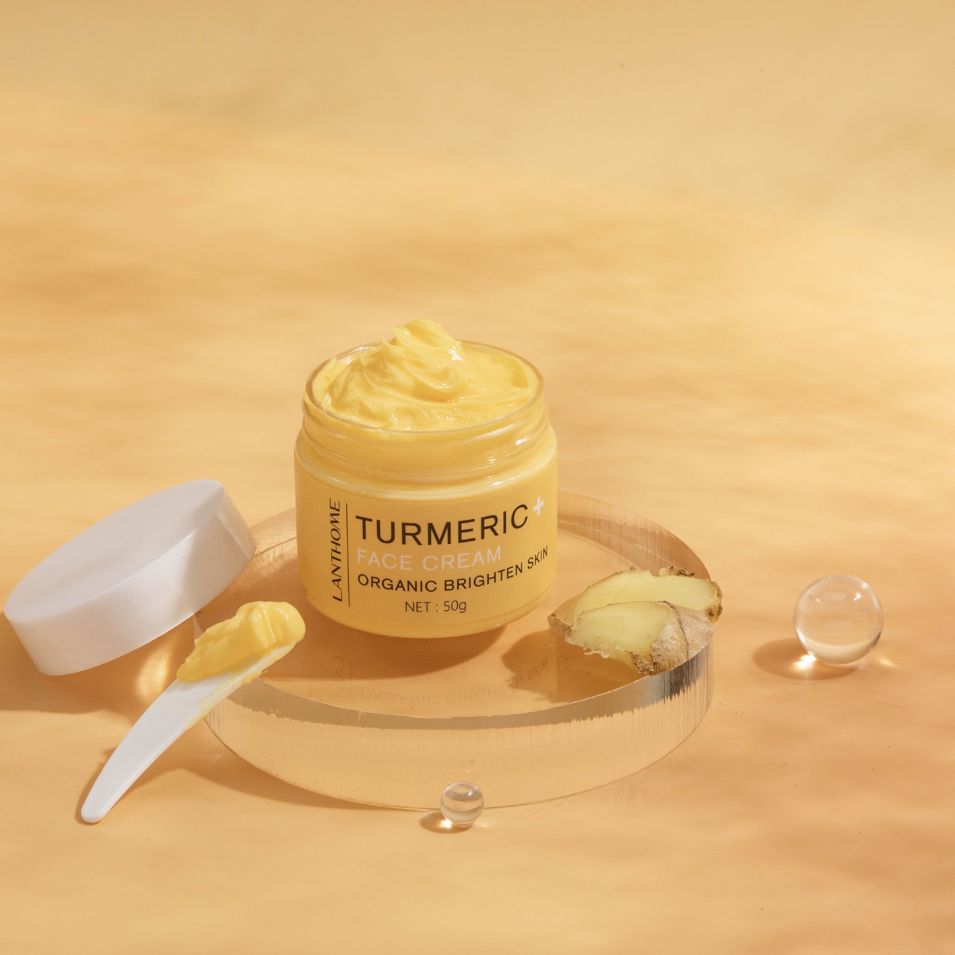 Lanthome Turmeric+ Face Cream Organic Brightening and Daily Skin Nourishment