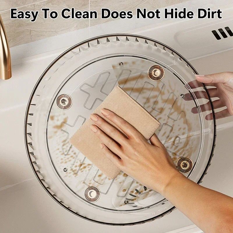 Rotating Cosmetic Organizer  Light Luxury Transparent Makeup & Perfume Storage Tray