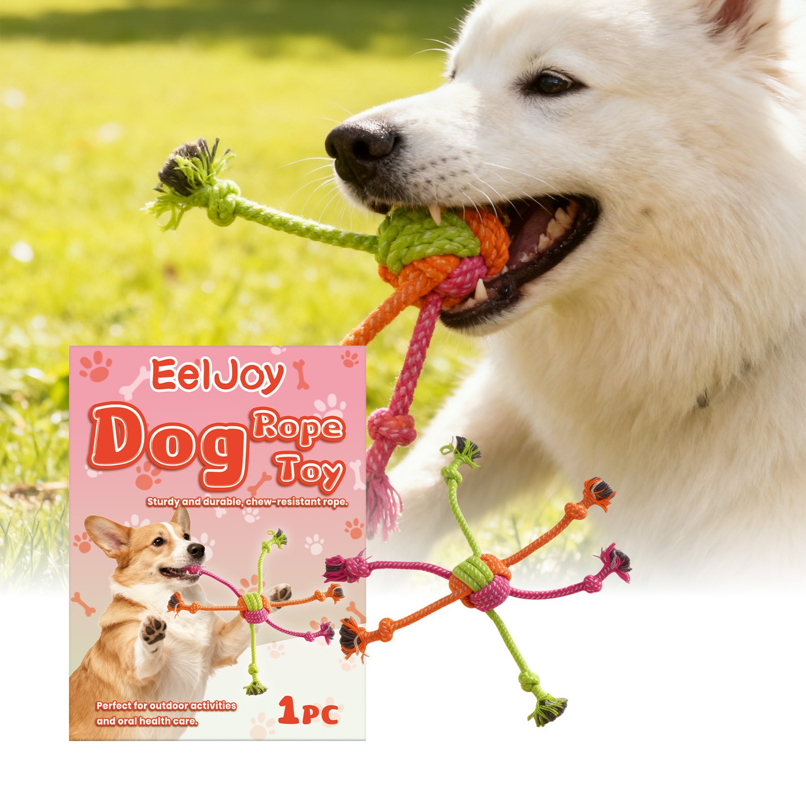 EelJoy Dog Rope Toy  Sturdy, Durable, and Chew-Resistant