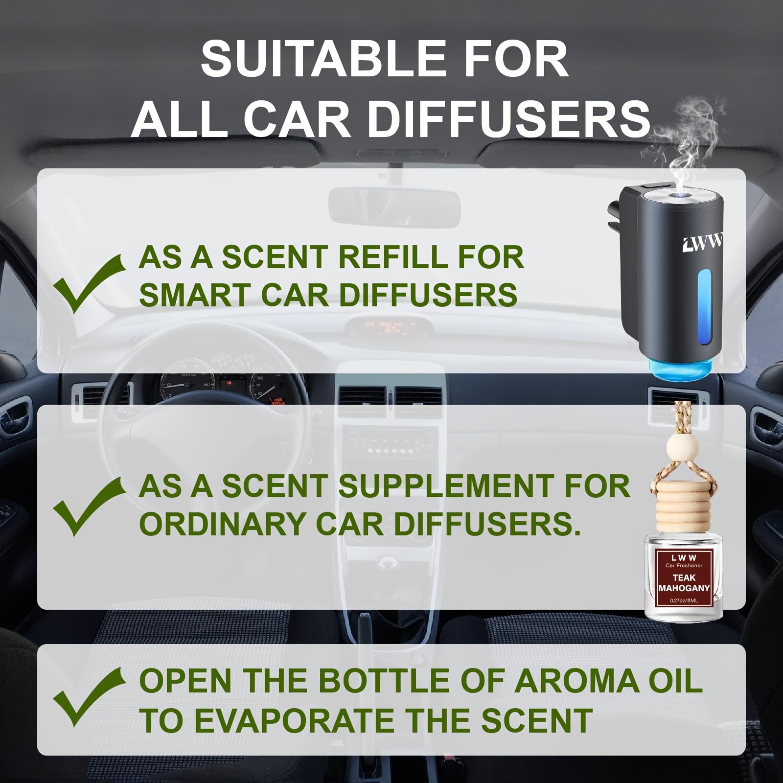 LWW Car Air Freshener Diffuser Refill