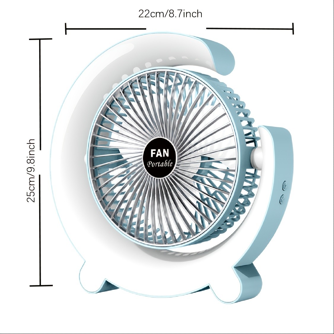MORE TASTE USB Desk Fan with LED Lighting