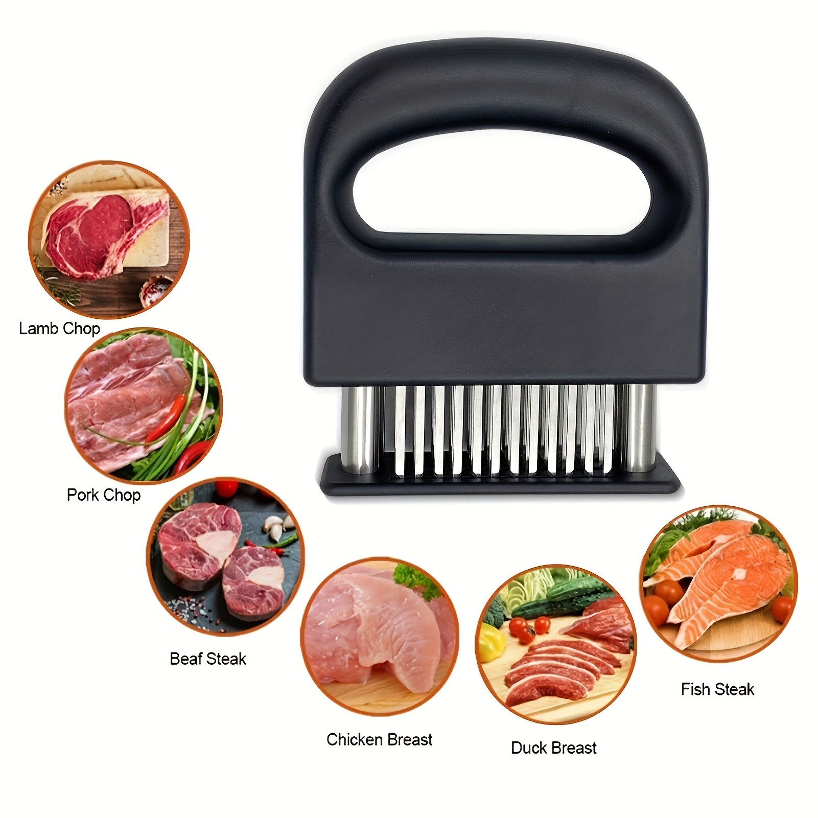 KITEOAGE Household Multifunctional Stainless Steel Meat Tenderizer